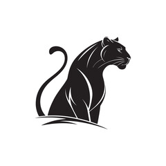 panther silhouette vector clip art logo