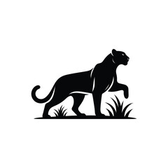 Obraz premium panther silhouette vector clip art logo