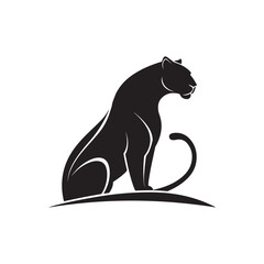 panther silhouette vector clip art logo