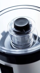 Close-up of a Modern, Sleek Blender's Transparent Components. High-Quality, Functional Kitchen Appliance Details. A Stylish, Innovative Food Preparation Machine.