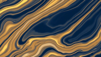 Fototapeta premium Abstract blue and gold marble texture with intricate layers perfect for luxury interior design visuals and modern artistic backgrounds