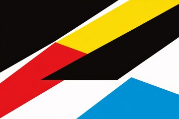 Obraz premium Abstract Composition in Vibrant Colors: A Playful Dance of Shapes and Hues