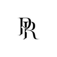 PR monogram logo design letter text name symbol monochrome logotype alphabet character simple logo