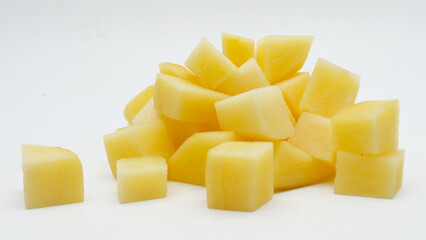 fresh potatoe isolated on white background
