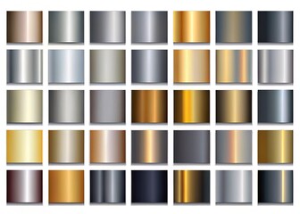 Metal Gray Gradient Swatches - Color Palette Design