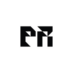 PR monogram logo design letter text name symbol monochrome logotype alphabet character simple logo