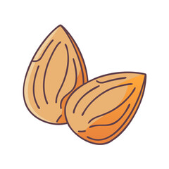 almond icon, almond vector illustration-simple illustration of almond, perfect for almond logos and icons