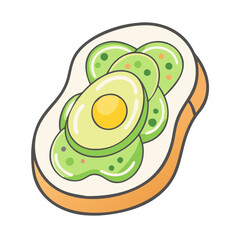 avocado toast icon, avocado toast vector illustration-simple illustration of avocado toast, perfect for avocado toast logos and icons