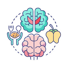 brain food icon, brain food vector illustration-simple illustration of brain food, perfect for brain food logos and icons