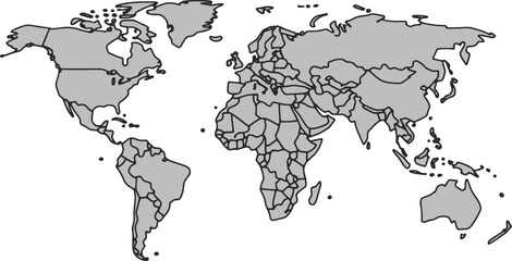 World Map Illustration Vector, global vector