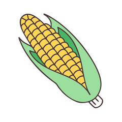 corn icon, corn vector illustration-simple illustration of corn, perfect for corn logos and icons