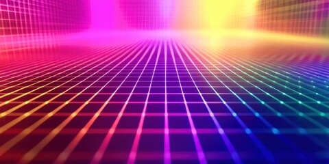 Colorful background with a grid of squares