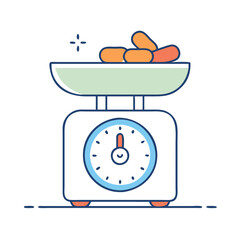 food scale icon, food scale vector illustration-simple illustration of food scale, perfect for food scale logos and icons