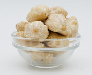Candlenut on White Background, Indonesia Spice
