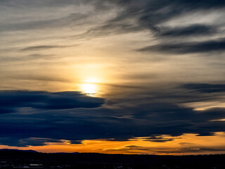 Wolkenhimmel am Abend