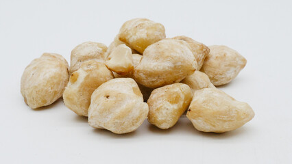 Candlenut on White Background, Indonesia Spice
