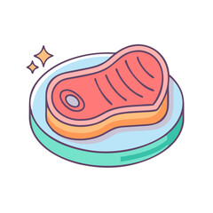 meat steak icon, meat steak vector illustration-simple illustration of meat steak, perfect for meat steak logos and icons