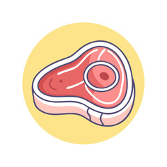 meat steak icon, meat steak vector illustration-simple illustration of meat steak, perfect for meat steak logos and icons