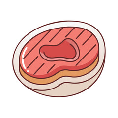 meat steak icon, meat steak vector illustration-simple illustration of meat steak, perfect for meat steak logos and icons