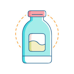 milk bottle icon, milk bottle vector illustration-simple illustration of milk bottle, perfect for milk bottle logos and icons