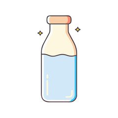 milk bottle icon, milk bottle vector illustration-simple illustration of milk bottle, perfect for milk bottle logos and icons