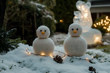 Obraz premium snowman on the snow