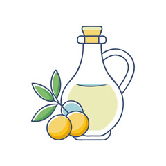 olive oil icon, olive oil vector illustration-simple illustration of olive oil, perfect for olive oil logos and icons
