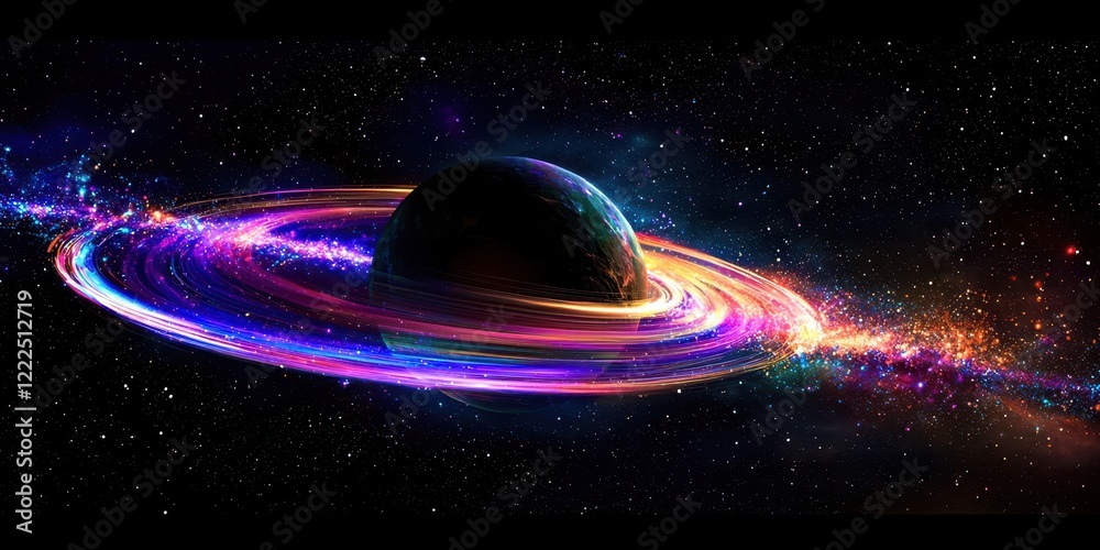 Canvas Prints colorful planet is in the middle of a spiral