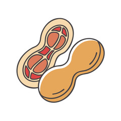 peanut icon, peanut vector illustration-simple illustration of peanut, perfect for peanut logos and icons