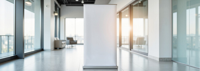 Pull-Up Banner Mockup in modern office space