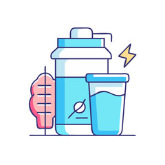 protein shake icon, protein shake vector illustration-simple illustration of protein shake, perfect for protein shake logos and icons