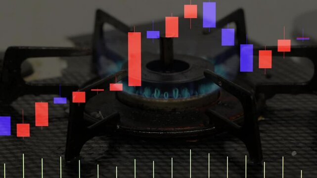 ガスコンロとローソク足、エネルギー価格と相場