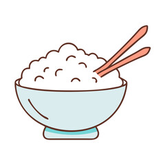rice bowl icon, rice bowl vector illustration-simple illustration of rice bowl, perfect for rice bowl logos and icons