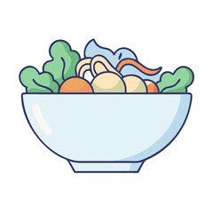 salad bowl icon, salad bowl vector illustration-simple illustration of salad bowl, perfect for salad bowl logos and icons