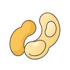 soybean icon, soybean vector illustration-simple illustration of soybean, perfect for soybean logos and icons