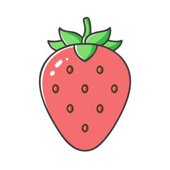 strawberry icon, strawberry vector illustration-simple illustration of strawberry, perfect for strawberry logos and icons