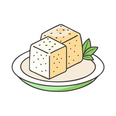 tofu icon, tofu vector illustration-simple illustration of tofu, perfect for tofu logos and icons