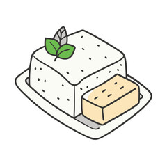 tofu icon, tofu vector illustration-simple illustration of tofu, perfect for tofu logos and icons