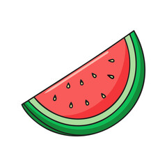 watermelon slice icon, watermelon slice vector illustration-simple illustration of watermelon slice, perfect for watermelon slice logos and icons