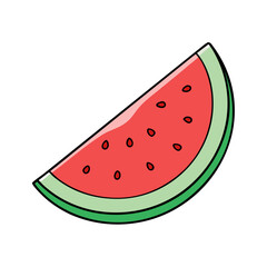 watermelon slice icon, watermelon slice vector illustration-simple illustration of watermelon slice, perfect for watermelon slice logos and icons