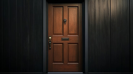 Fototapeta premium Cartoon door opening motion sequence animation. Close, slightly ajar and open wooden doorways with mail slot and darkness inside. Home facade design element, entrance. Vector illustration, icons set