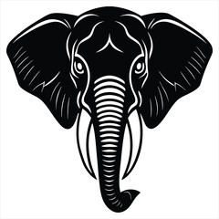 Elephant head silhouette