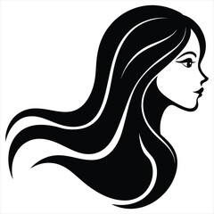 woman with long hair