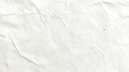 Obraz premium Crumpled white paper texture background shows realistic folds and creases