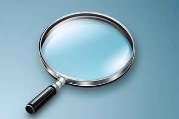 magnifying glass on white background