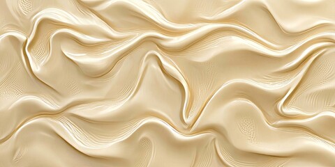 Obraz premium Creamy Ivory Swirls Seamless Pastel Texture, Minimalistic Design Backdrop, Abstract Background