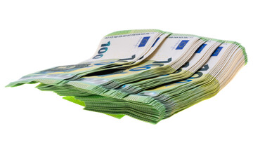 euro banknotes isolated