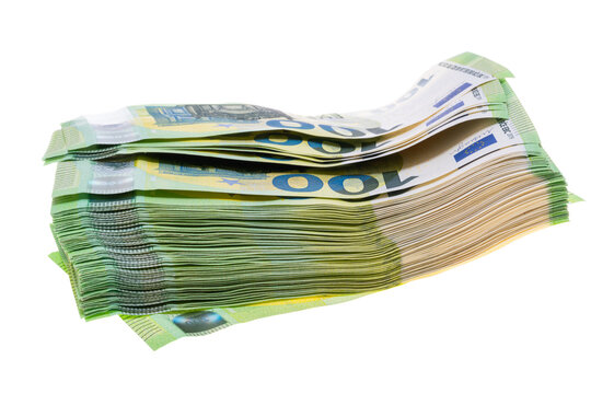 euro banknotes isolated