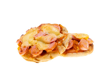 pitta with sausage isolated