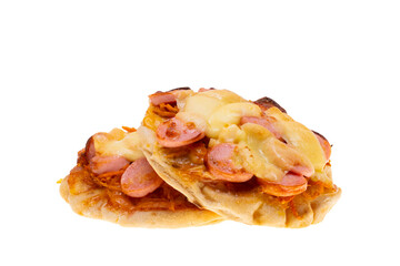 pitta with sausage isolated